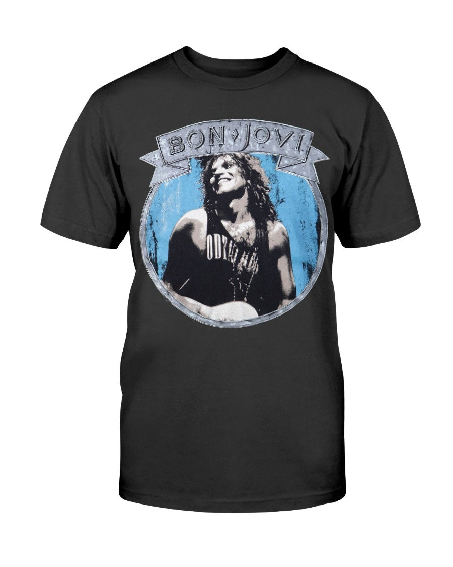 Vintage Bon Jovi 1989 New Jersey Rock Band Tour T Shirt 090821
