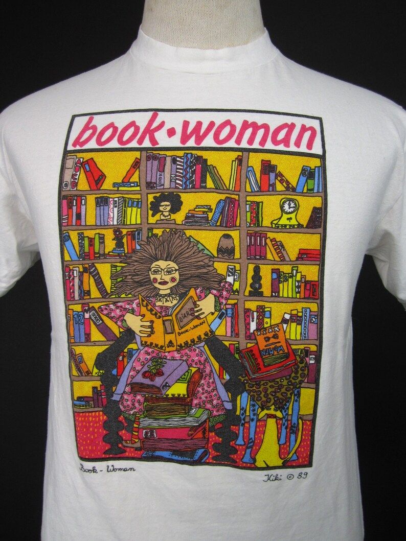 Vintage 1989 Kiki Suarez Book Woman Feminist Shirt