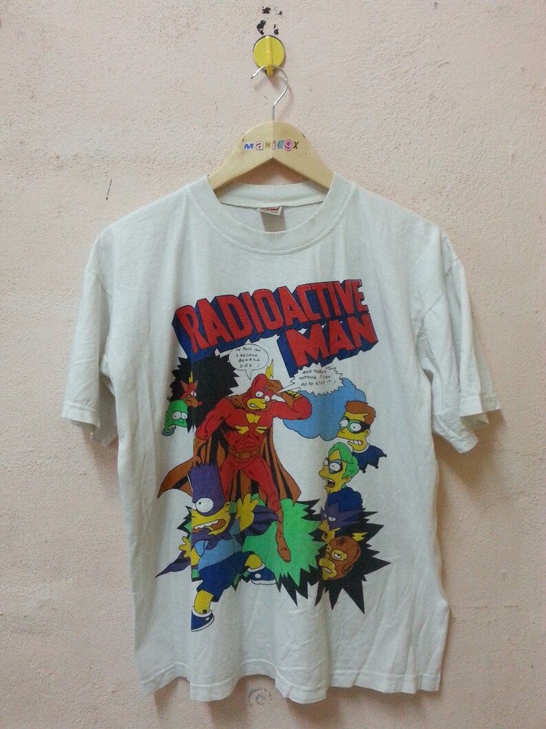 Vintage Bootleg Bart Simpson Bartman Radioactive Man T Shirt Simpsons Comics