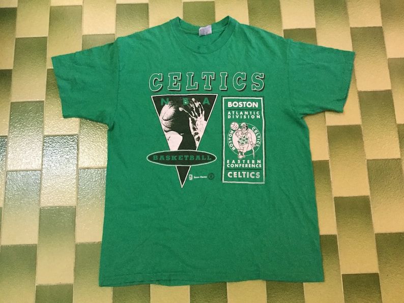 Vintage Boston Celtics T Shirt American Basketball Nba Larry Bird Tee Shirt