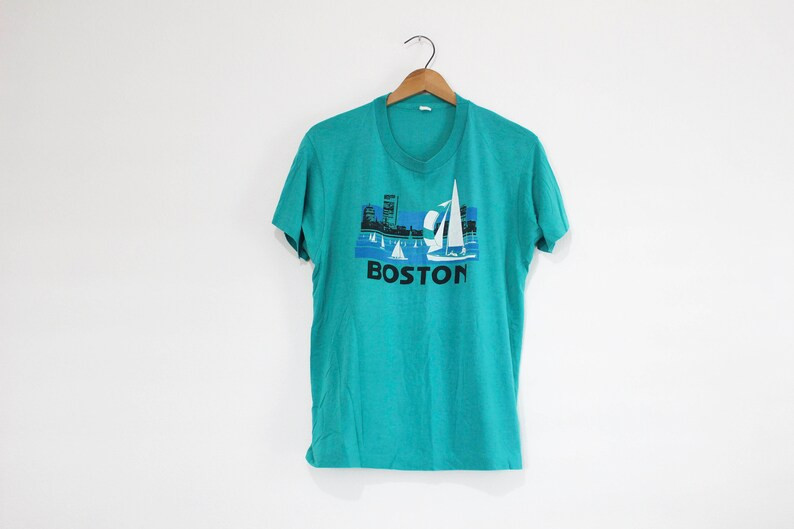 Vintage Boston Massachusetts Sail Boat T Shirt