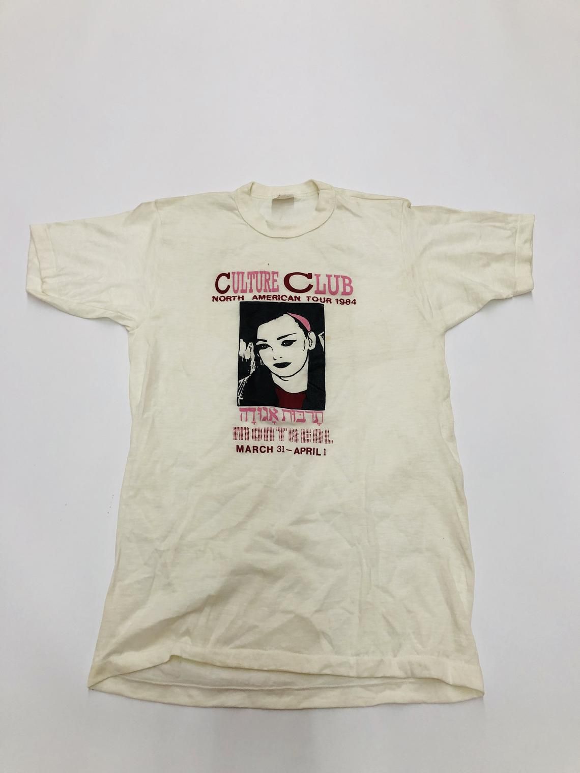 Vintage Boy George Culture Club North American Tour Rock Band Pop Rock Tour 1984 shirt