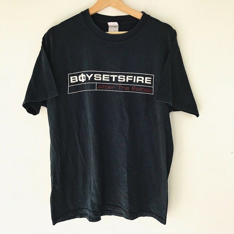 Vintage Boysetsfire After The Eulogy Album Promo Post Hardcore Band Teeblack Graphic T Shirt Ens Large