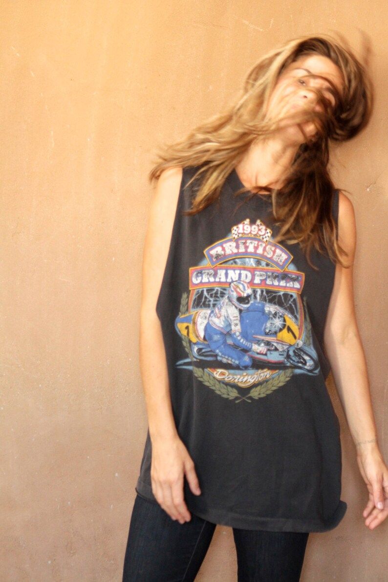 Vintage British 1993 Grand Prix Cut Off Tank Top