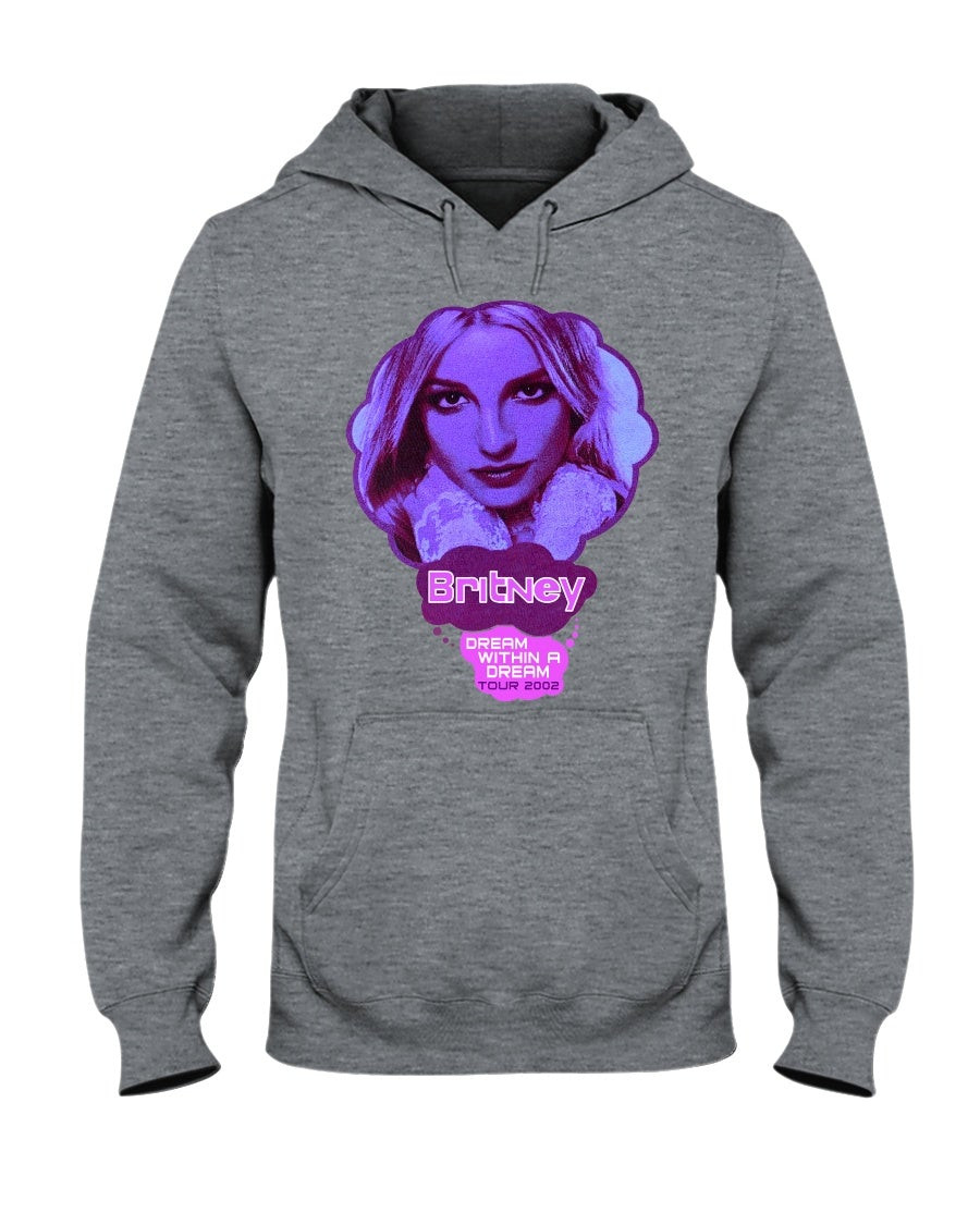 Vintage Britney Spears Dream Within A Dream Red And Purple Tour Hoodie 211125