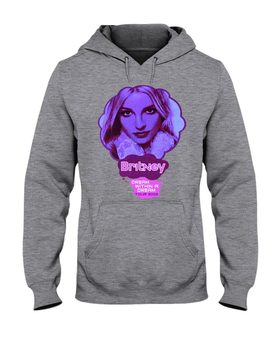 Vintage Britney Spears Dream Within A Dream Red And Purple Tour Hoodie 211126