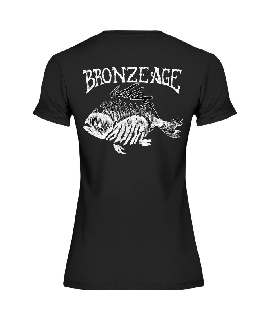 Vintage Bronze Age Skate Tshirt Medium 90S Bronze Age Fish Bones Thrasher Skateboarding Ladies T Shirt 211128