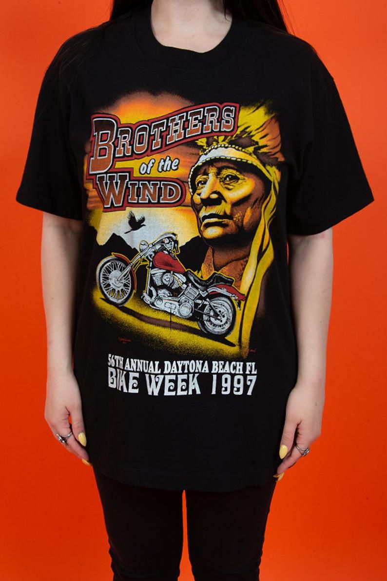 Vintage Brothers Of The Wind 1997 Daytona Bike Week Single Stitch Shirt
