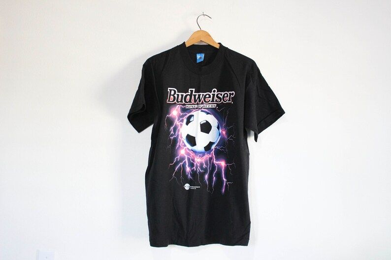 Vintage Budweiser Anheuser Busch Beer Soccer T Shirt