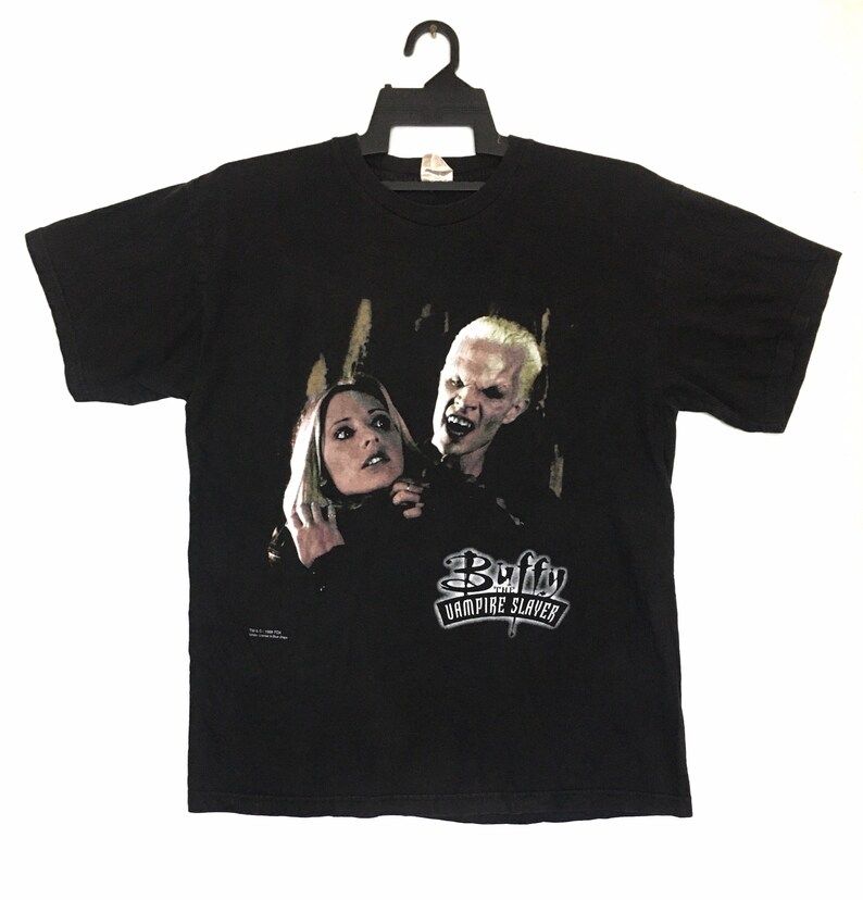 Vintage Buffy The Vampire Slayer Movie 1998 Fox Under License To Blue Grape T Shirt Made In Usa