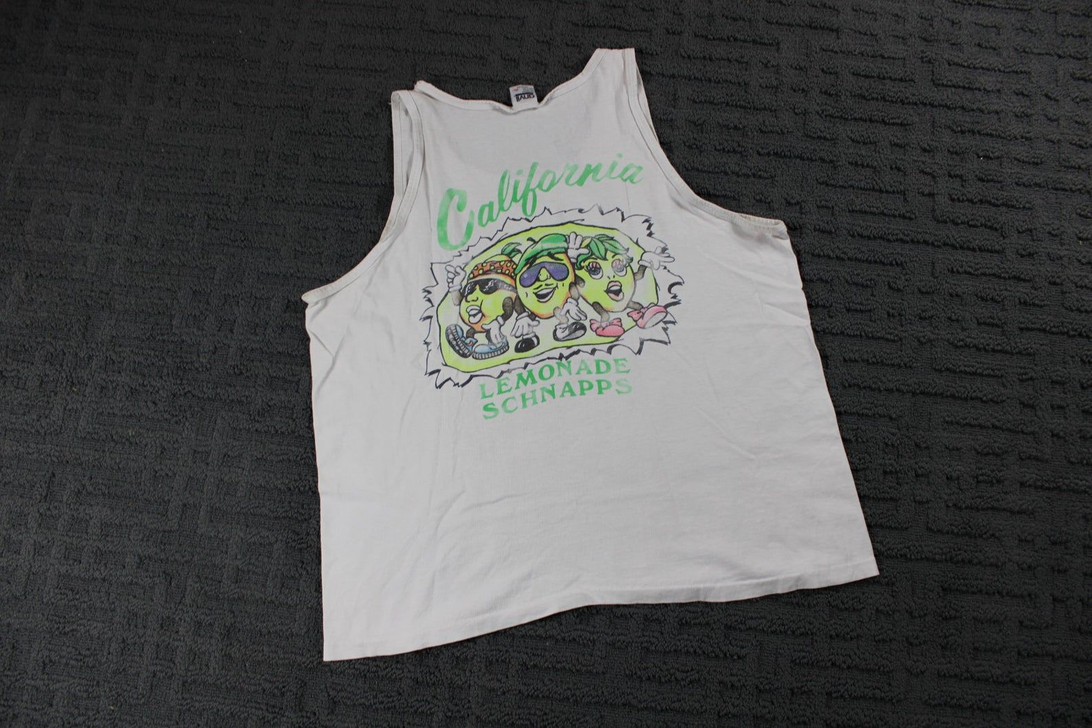 Vintage California Lemonade Schnapps Tank Top / 90S Alochol Graphic Promo Tee