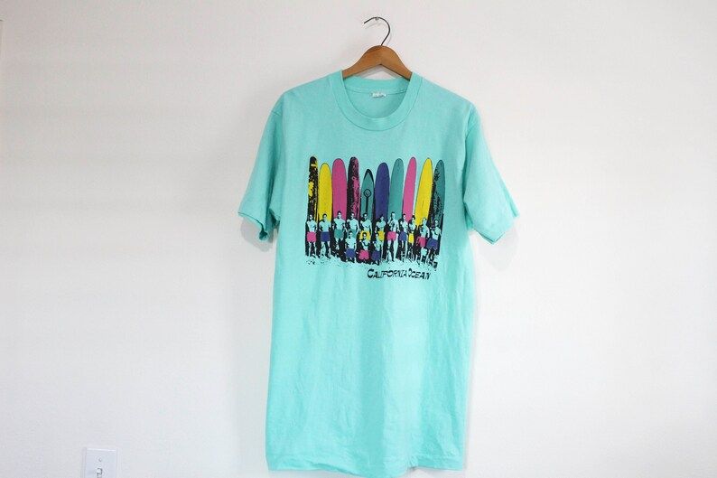 Vintage California Surfing Ocean T Shirt Large