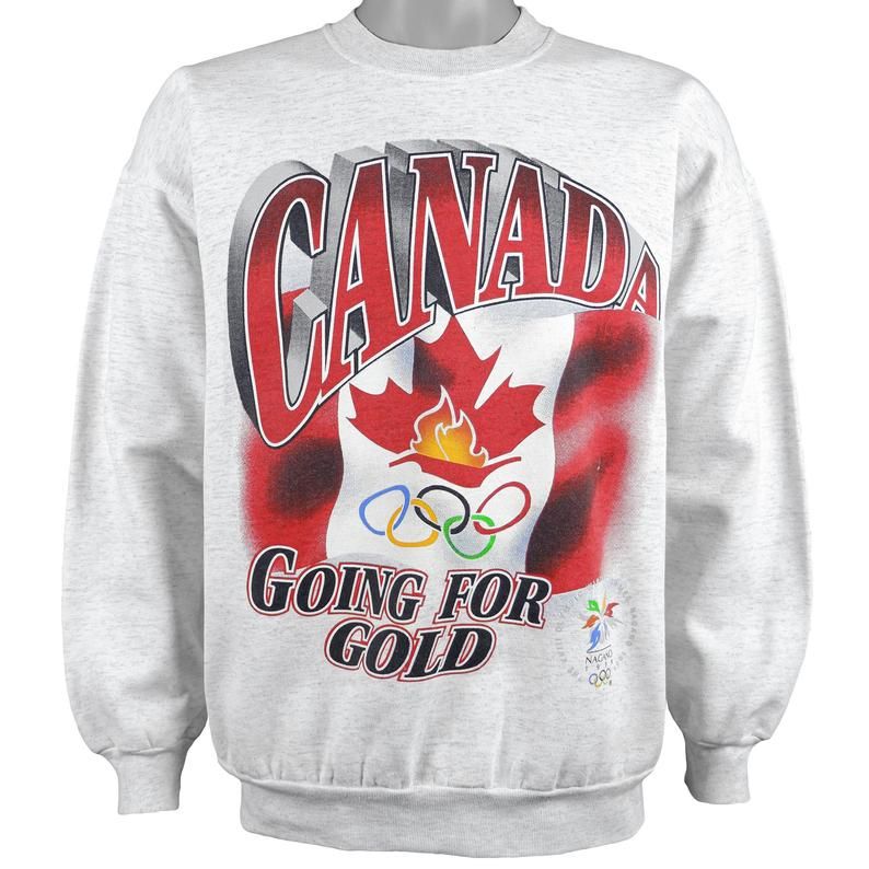 Vintage Canada Going for Gold Nagano Winter Olympics 1998 Shirt