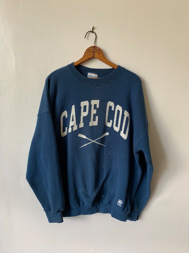 Vintage Cape Cod Distressed Sweatshirt 1990S 90S Paint Splattered Cape Cod Massachusetts Sweater