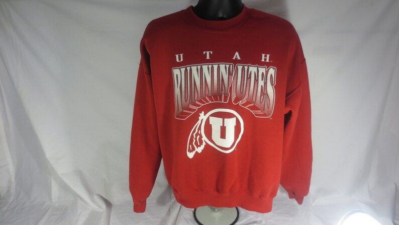 Vintage Chalkline University Of Utahthe Running Utes Crewneck Size Extra Large