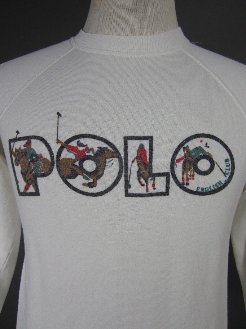 Vintage Champion Abercrombie Sweatshirt Polo Raglan Made In Usa