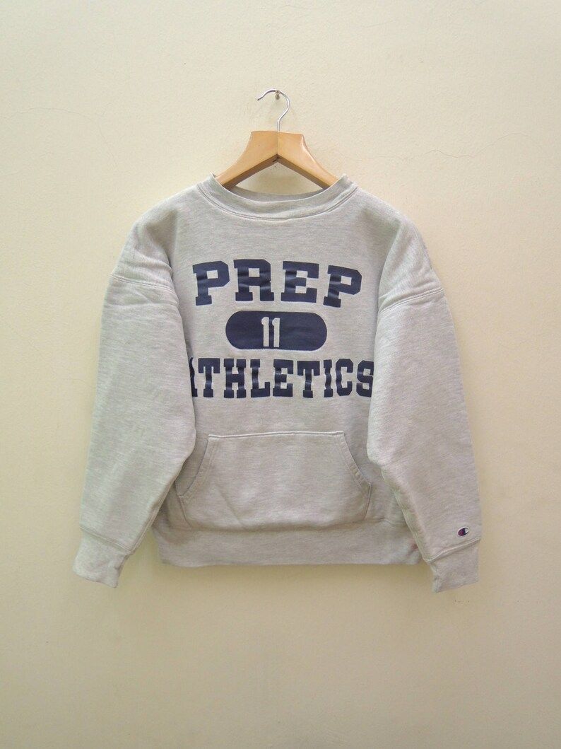 Vintage Champion Big Logo Sweatshirt Sport Street Wear Swag Pull Over Sweater