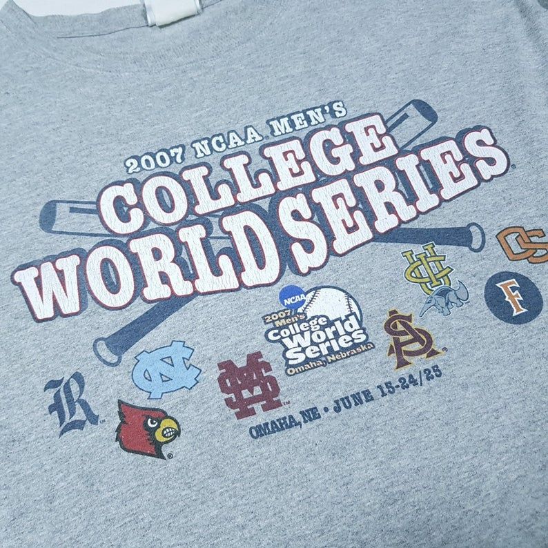 Vintage Champion Ncaa World Series Baseball Shirt