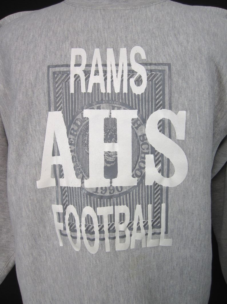 Vintage Champion Reverse Weave Sweatshirt Amsterdam Rams Football Made In Usa