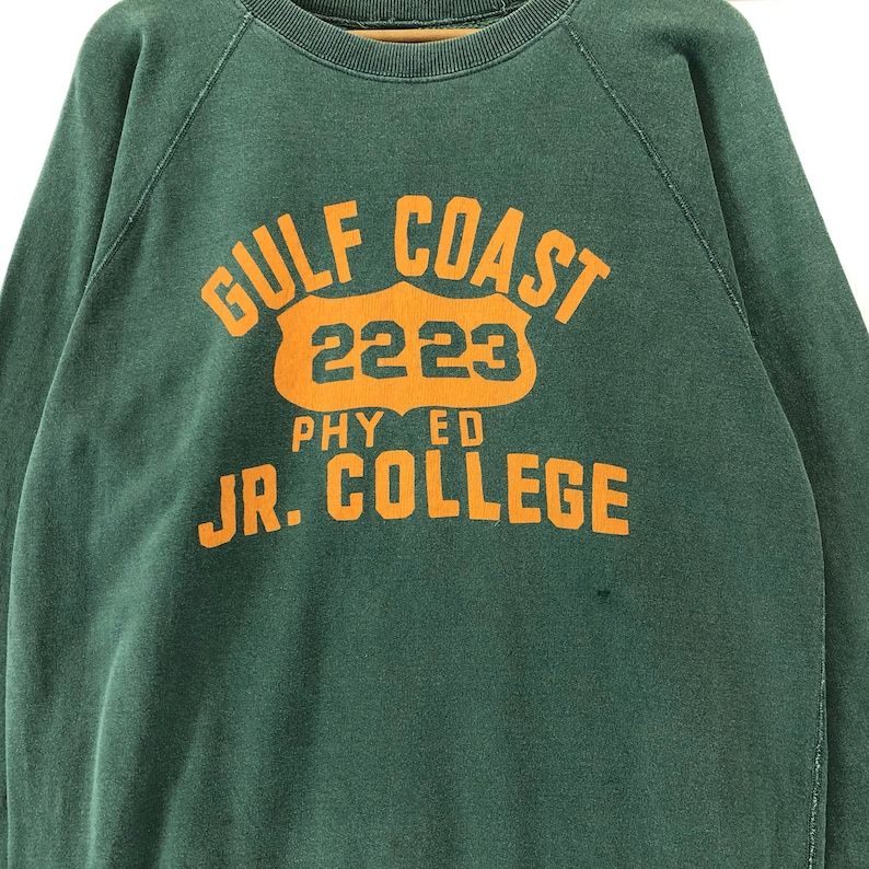 Vintage Cheswick Sweatshirt Gulf Coast State College Panama City Florida Spellout Pullover Jumper Crewneck Sugar Cane Toyo