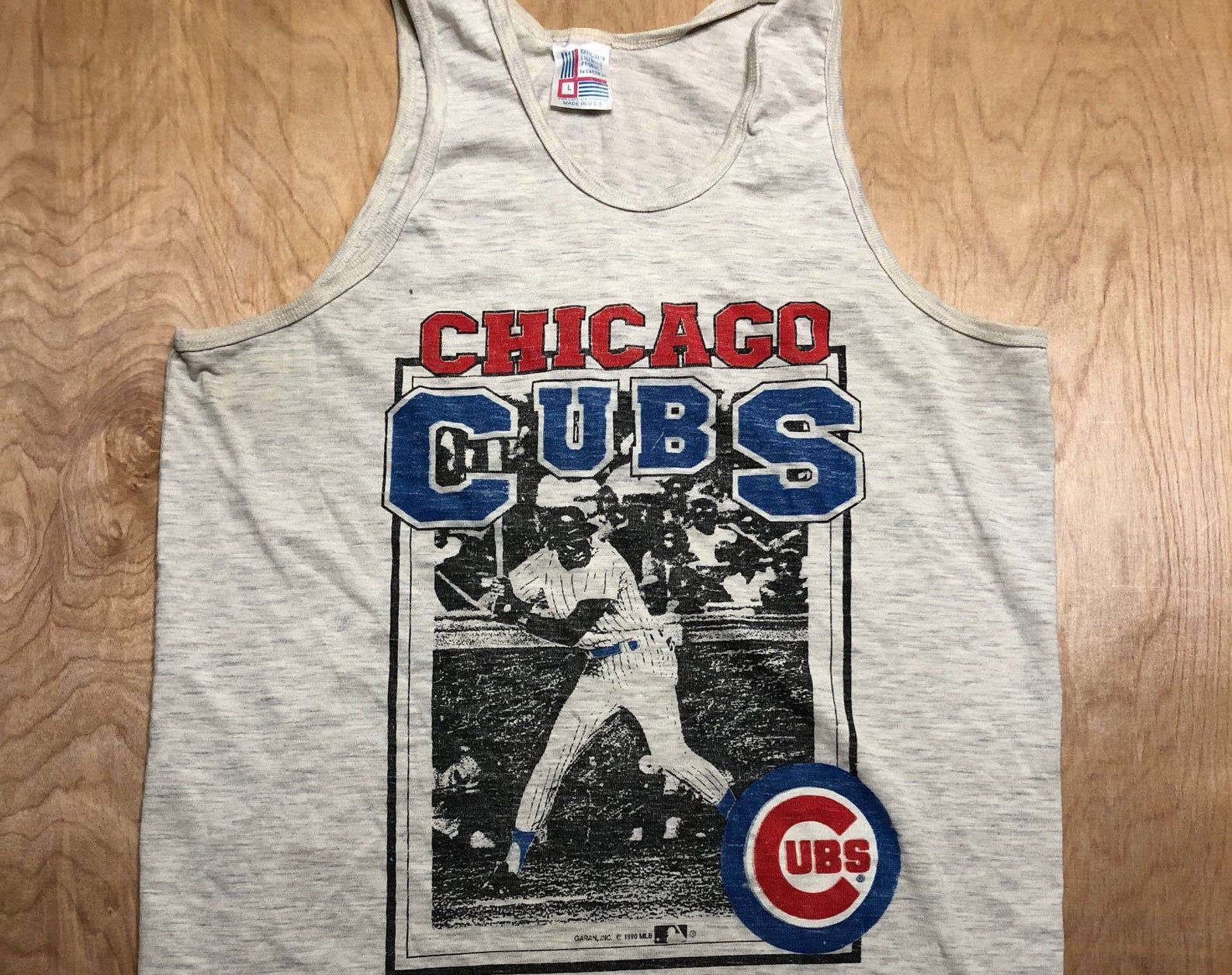 Vintage Chicago Cubs Tank Top 1990 90S Mlb Baseball Shirt Single Stitch