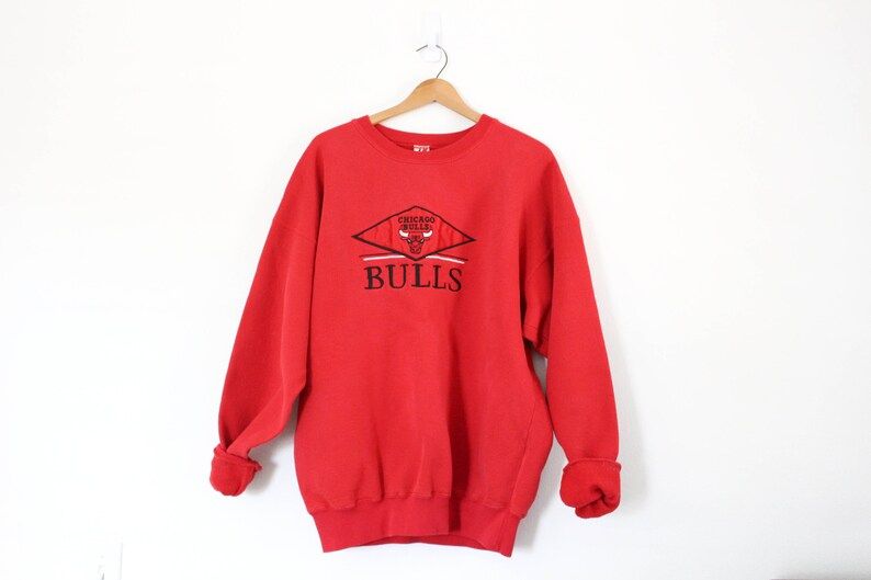 Vintage Chicago Illinois Bulls Basketball Sweatshirt Large