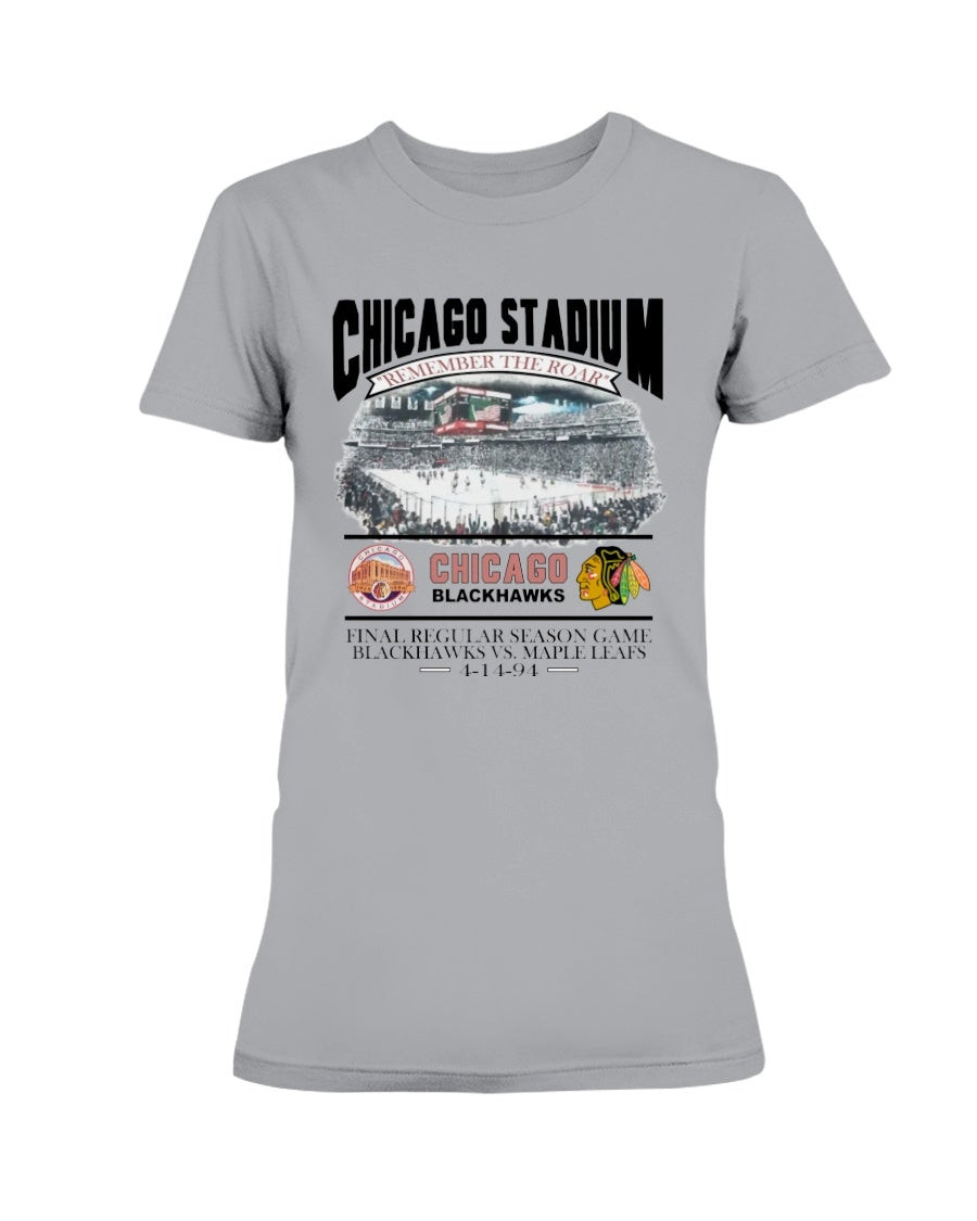Vintage Chicago Stadium Blackhawks Ladies T Shirt 211216