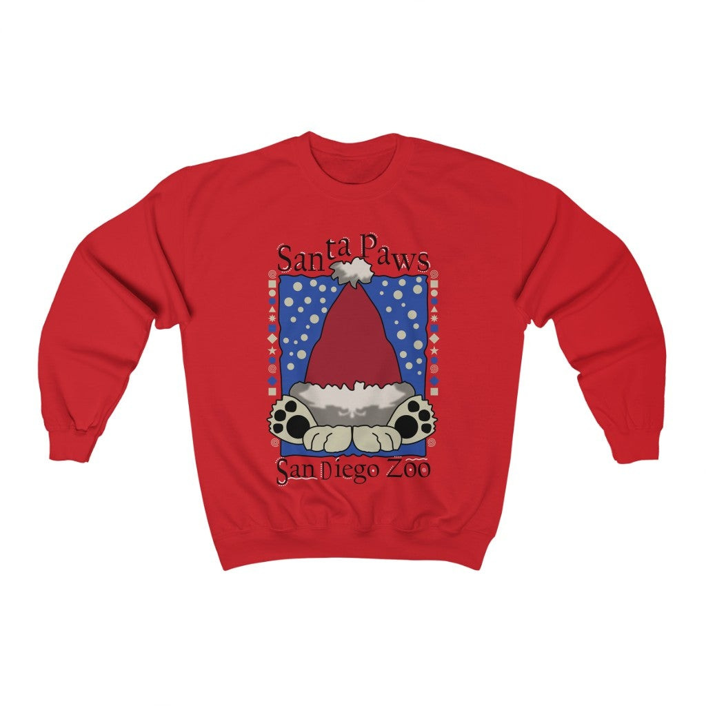 Vintage Christmas Sweatshirt Santa Paws San Diego Zoo Sweatshirt 211204