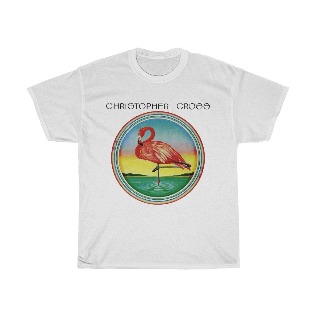 Vintage Christopher Cross Flamingo Unisex Heavy Cotton Tee 211105