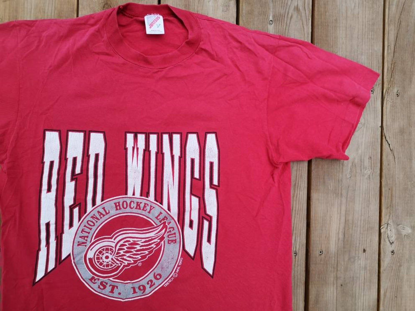 Vintage Classic 1990 Detroit Red Wings Made In Usa By Jerzees T-Shirt