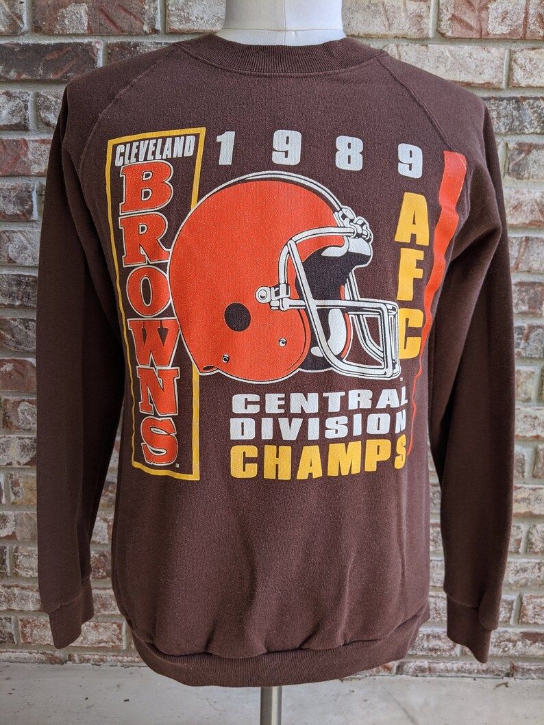 Vintage Cleveland Browns 1989 Afc Central Division Champs Sweatshirt