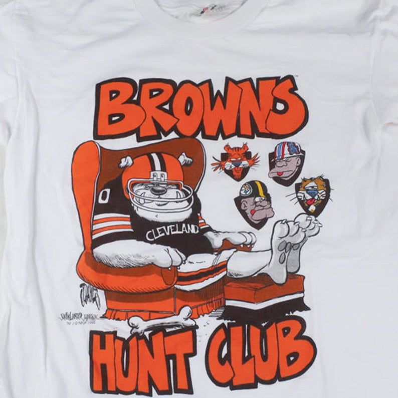 Vintage Cleveland Browns Hunt Club 1995 Nfl Football Shirt