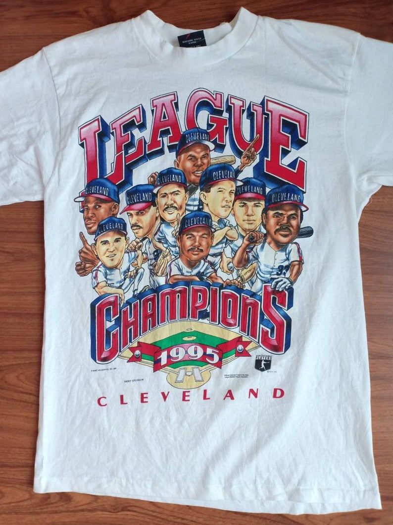 Vintage Cleveland Indians Caricature 90'S Mlb Baseball Sportwear Shirt