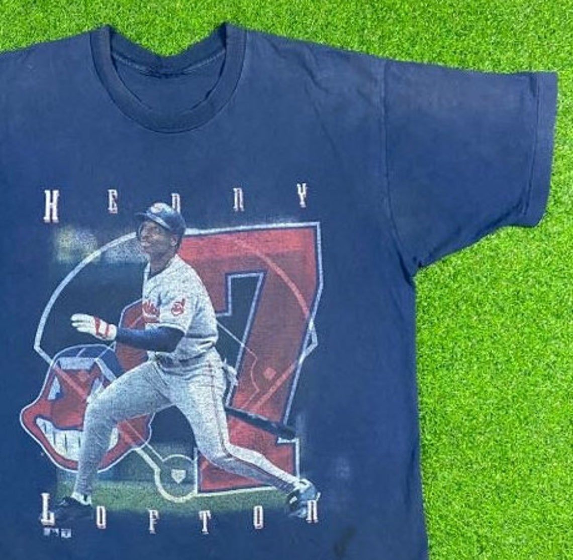 Vintage Cleveland Indians Kenny Lofton Baseball American League 1990s Shirt