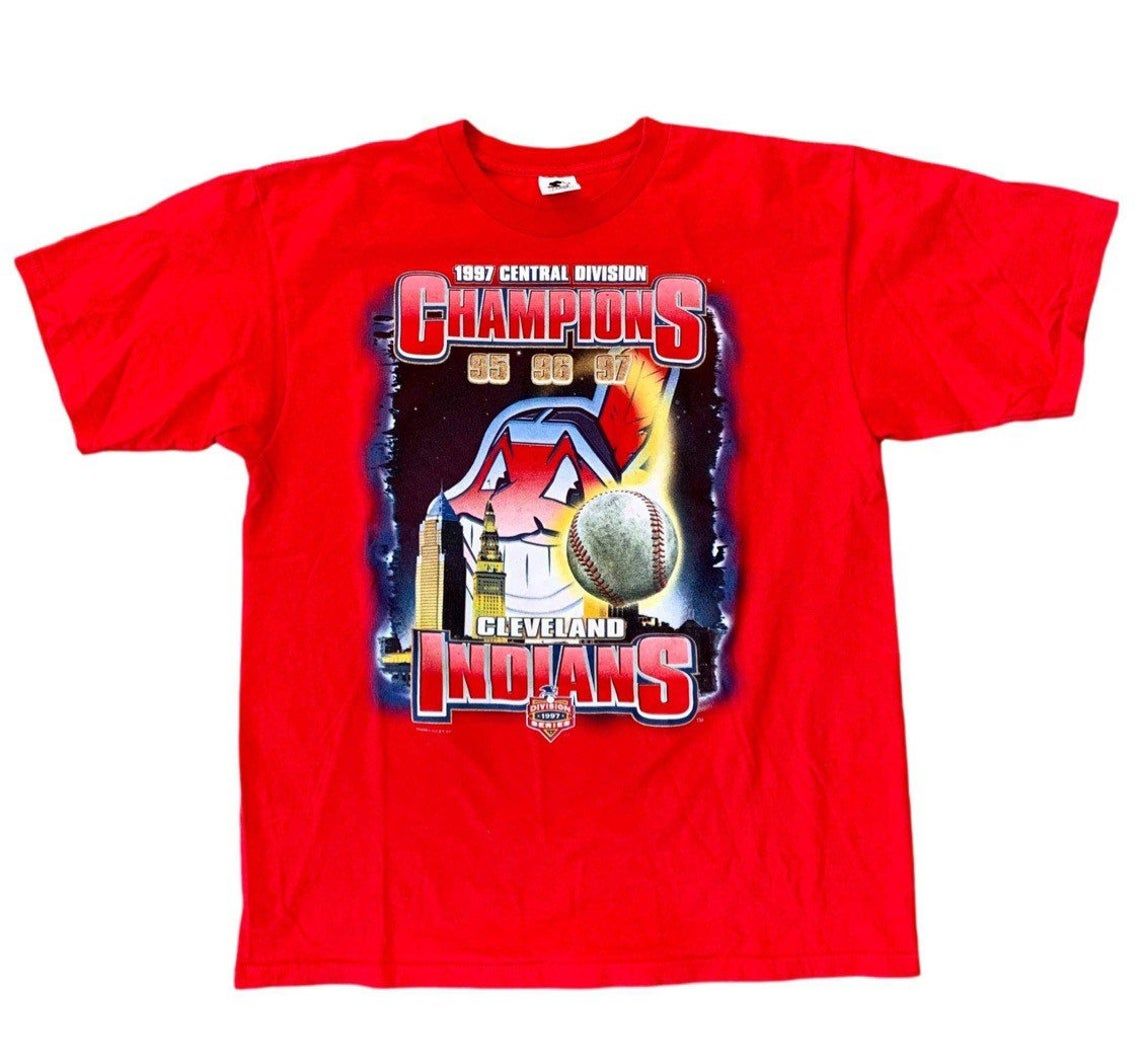 Vintage Cleveland Indians Shirt Rare 90s MLB
