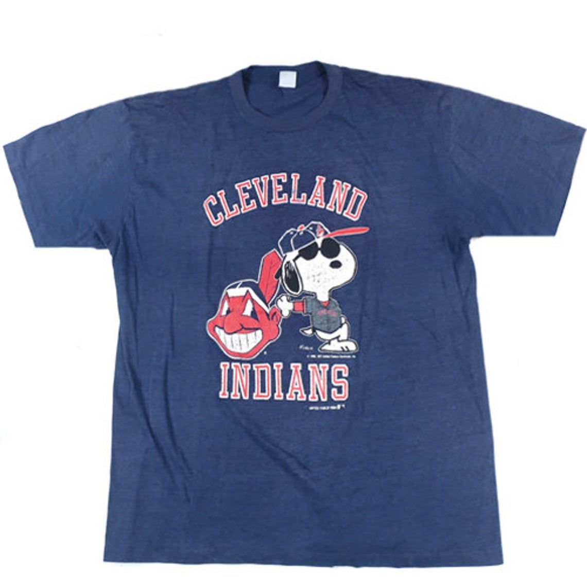 Vintage Cleveland Indians Snoopy shirt MLB Baseball 1988