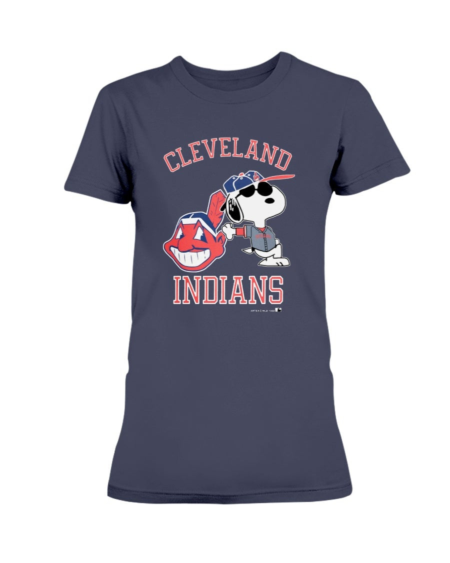 Vintage Cleveland Indians Snoopy T Shirt Mlb Baseball 1988 Ladies T Shirt 210927