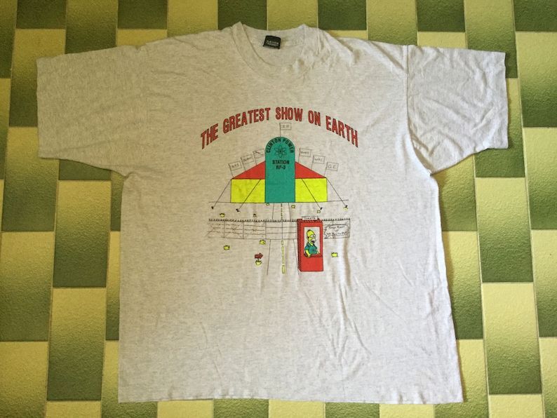 Vintage Clinton Power Station Home Of Homer T Shirt Homer Simpson Tee Shirt The Simpsons