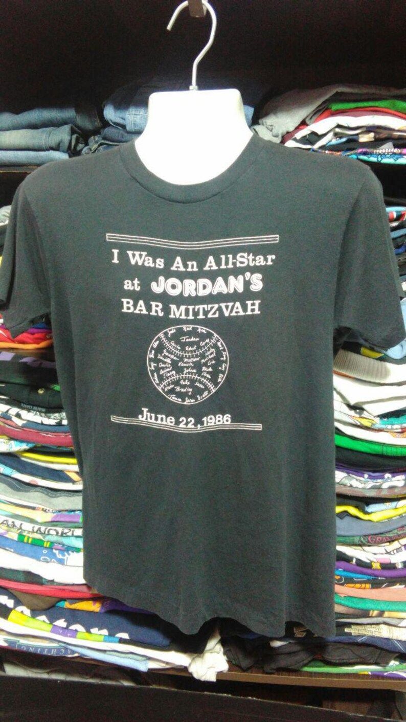 Vintage Clothing 80S Rare Basketball T Shirt All Star Jordan Bar Mitzvah