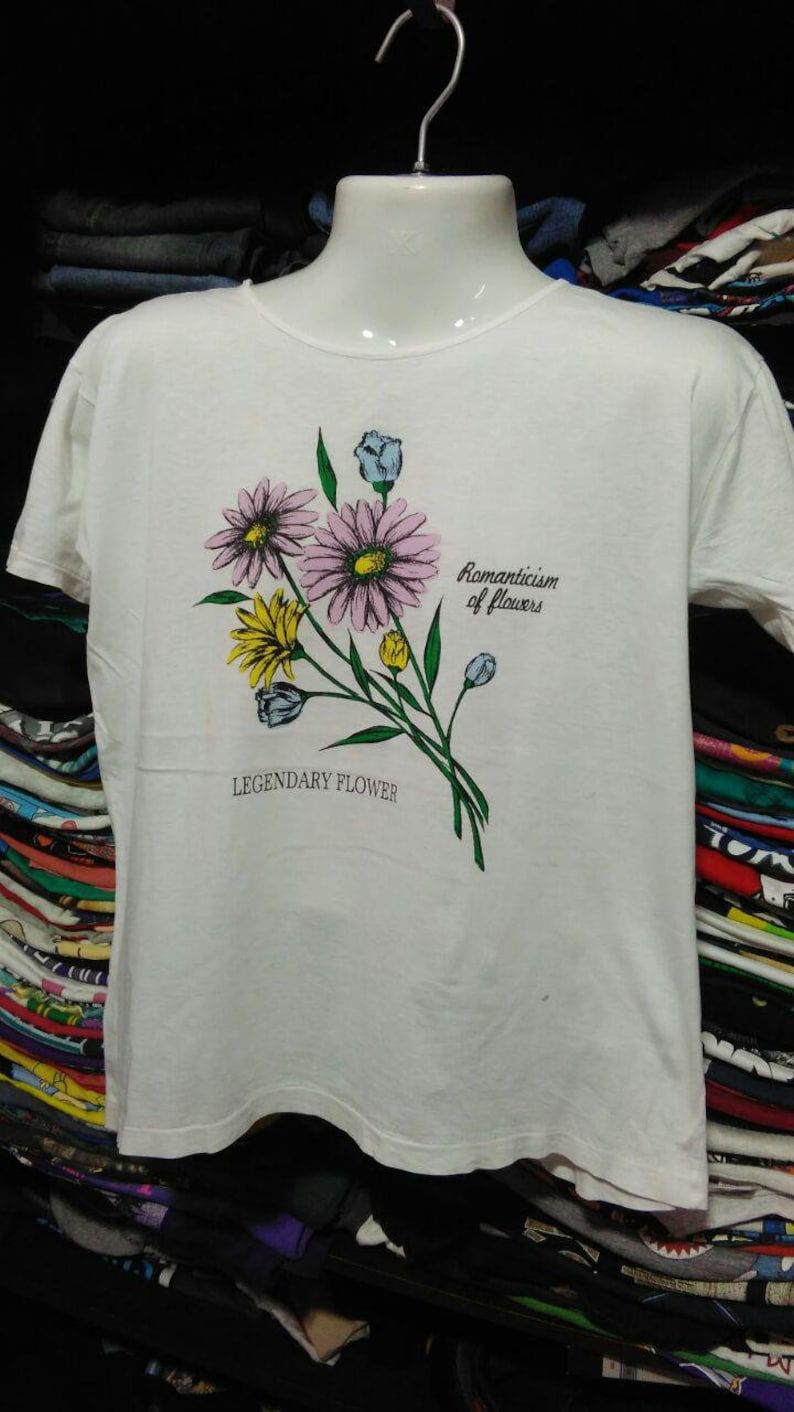 Vintage Clothing 90S Rare Legendary Flower Romanticismof Flower Flowers T Shirt