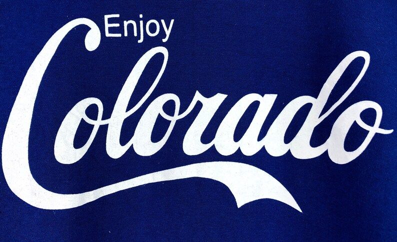 Vintage Colorado Sweatshirt Enjoy Cocacola Pullover Jumper Sweater Skateboarding Hip Hop Swag