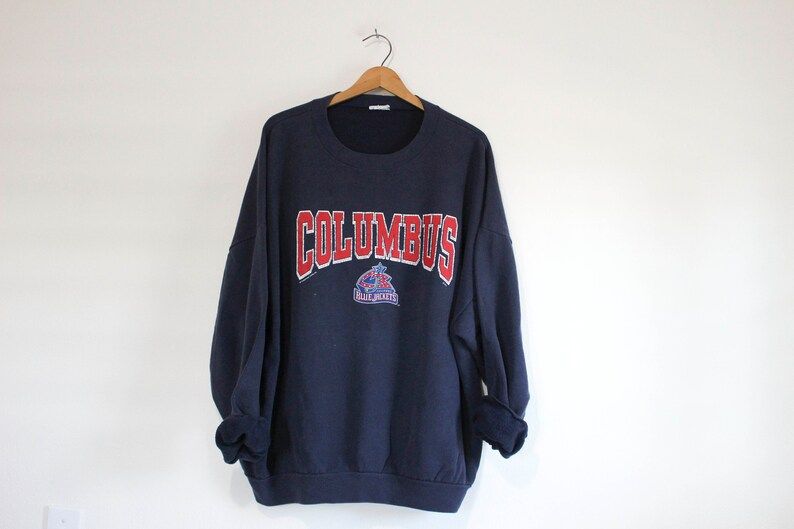 Vintage Columbus Ohio Blue Jackets Hockey Nhl Sweatshirt