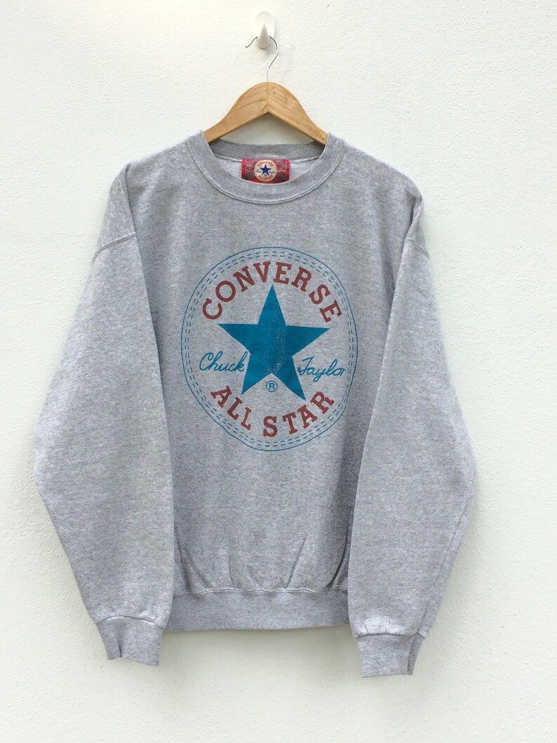 Vintage Converse Chuck Taylor Logo Crewneck Sweatshirtchuck Taylorbig Logot Shirtjacketsportwear