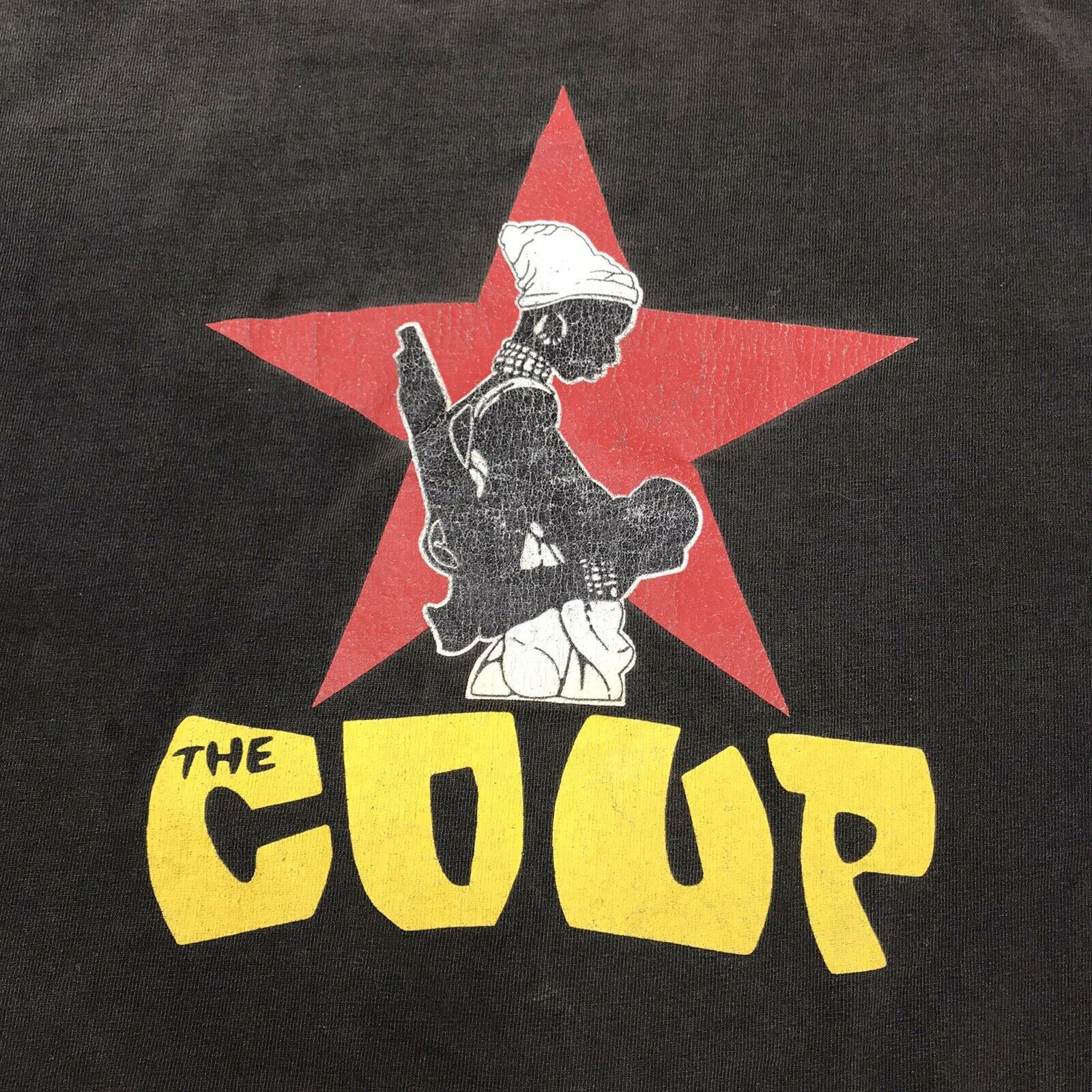 Vintage Coup The Band Logo Shirt Boots Riley Concershirt Black Faded 90S Rare