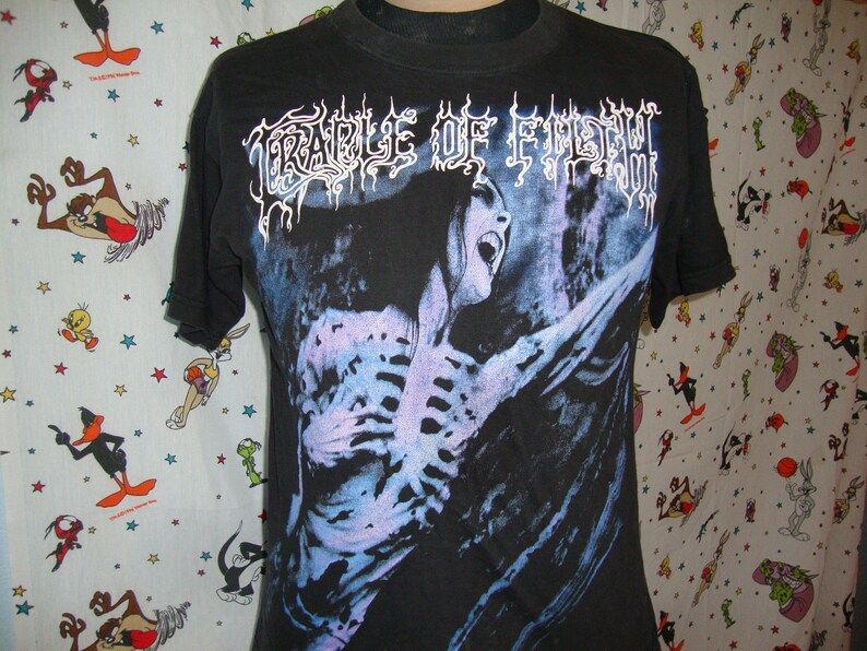 Vintage Cradle Of Filth Total Darkness Concert Tour T Shirt Rare