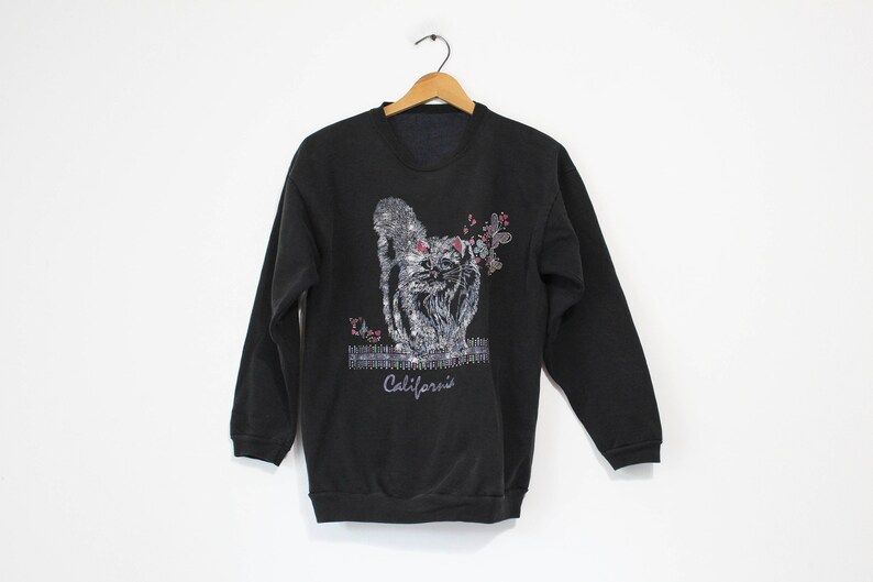 Vintage Crazy Cat Lady Kitten Kitty California Sweatshirt