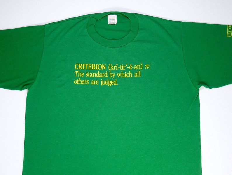 Vintage Criterion T Shirt Green Tee Large 80S Gulf Coast Sportswear Sleeping Bag Camping Definition Dictionary Quote Single Stitch