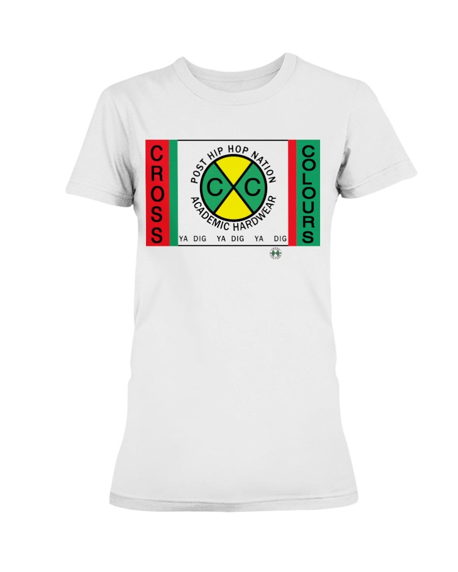 Vintage Cross Colour Hip Hop Ladies T Shirt 211103