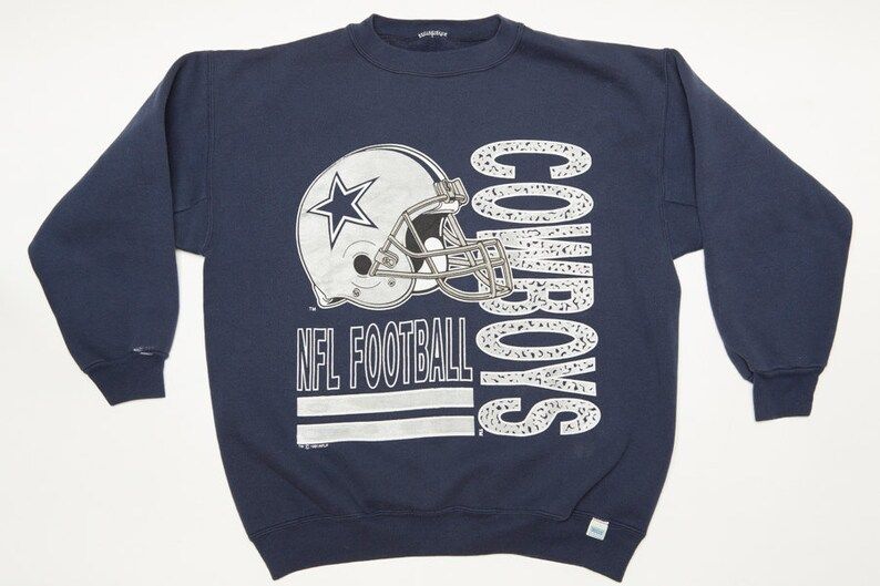 Vintage Dallas Cowboys Sweatshirt 1990Snfl Footballjimmy Johnson Troy Aikmen Emmitt Smith Dopeman