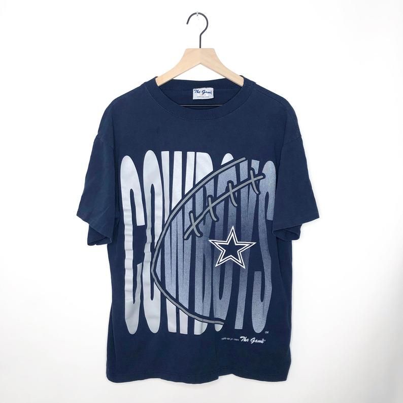 Vintage Dallas Cowboys The Game shirt 90s Big Logo Print NFL Football